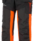 Hi-Vis darba bikses melnā un oranžā krāsā