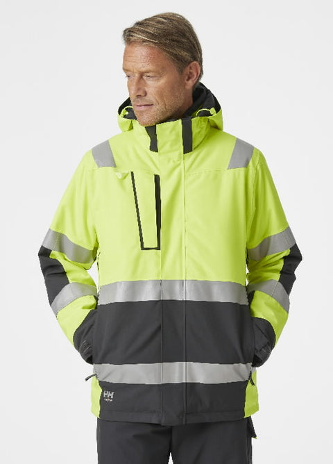 Augstas redzamības ziemas darba jaka Helly Hansen Alna ar atstarojošām joslām, piemērota apdrukai un izšuvumam ar logo