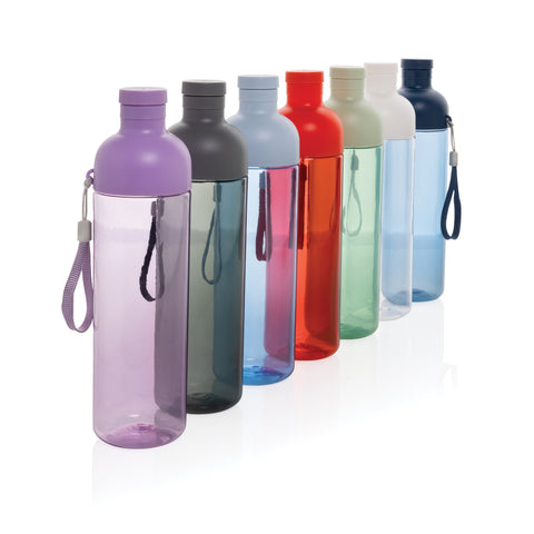 Pārstrādātas ūdens pudeles 600 ml ar siksniņu, dažādas krāsas