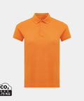 IQONIQ sieviešu polo krekls ar logo druku un CO2 emisiju 3.66 kg oranžs