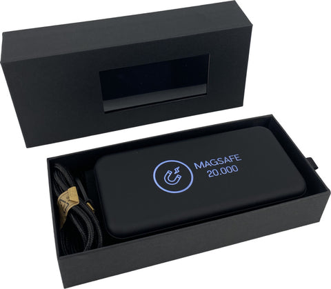 SCX power banka ar pārstrādāta akrila korpusu un apgaismojumu