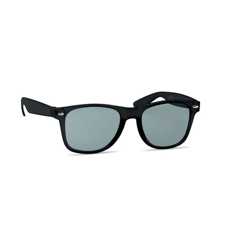 macusa saulesbrilles ar logo melnas uv400 rpet personalizētas