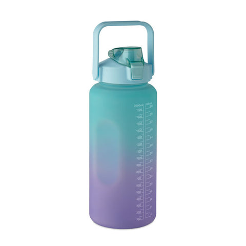 MAX 2000 ml ūdens pudele ar logo apdruku un tilpuma atzīmēm