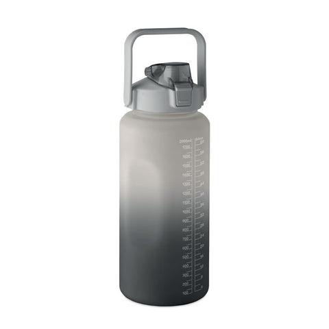 MAX 2000 ml melna ūdens pudele ar uzņēmuma logo