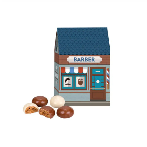 Mini cepumi piena un baltajā šokolādē mājiņas iepakojumā