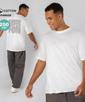 MINTON oversized T-krekls ar izšuvumu no 100% kokvilnas balts