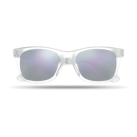 MIRROR saulesbrilles ar baltiem ietvariem un personalizāciju