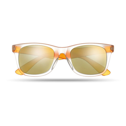MIRROR saulesbrilles ar zeltainām lēcām un personalizāciju