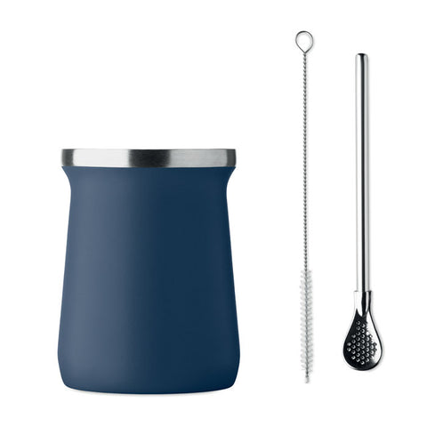 Zila MIYERBA Yerba Mate krūze ar nerūsējošā tērauda bombilla salmiņu