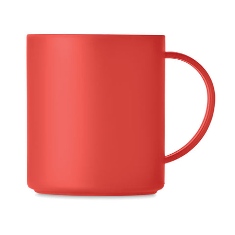 Sarkanā MONDAY atkārtoti lietojama krūze ar apdruku un personalizētu logo