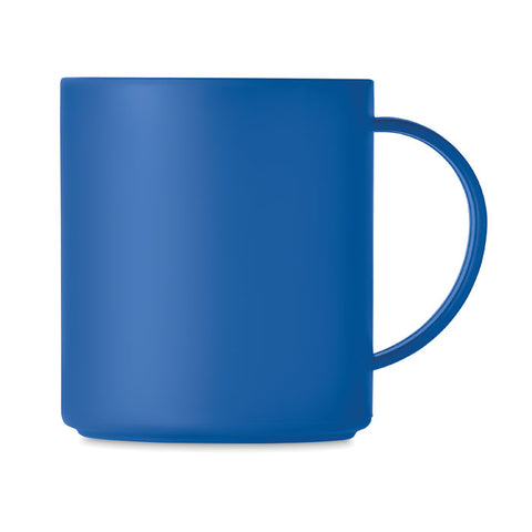 Zilā MONDAY atkārtoti lietojama krūze ar logo apdruku