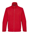 NITRO unisex mikroflīsa jaka sarkana ar logo, personalizācija ar apdruku vai izšuvumu