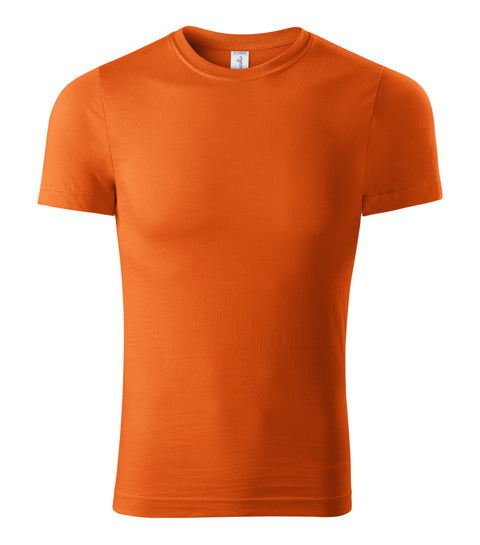 PAINT Unisex T-krekls ar logotipa apdruku oranžs