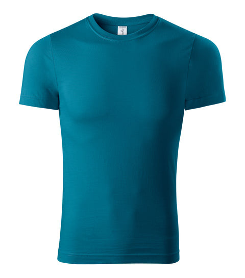 PAINT Unisex T-krekls ar logotipa apdruku zils