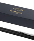 Parker Vector roller pildspalva ar melnu tinti un nerūsējošo tēraudu
