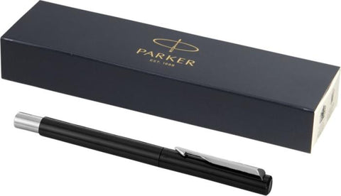 Parker Vector roller pildspalva ar melnu tinti un nerūsējošo tēraudu