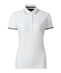 Balts sieviešu polo Perfection ar apdruku – personalizēts apģērbs