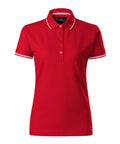 Sarkans sieviešu polo Perfection – personalizācija ar logo apdruku