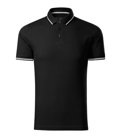 Melns Perfection polo – personalizācija ar izšuvumu