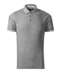Pelēks vīriešu polo Perfection – ar apdruku uzņēmumam