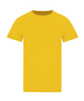 PERKINS unisex T-krekls ar kvalitatīvu izšuvumu dzeltens