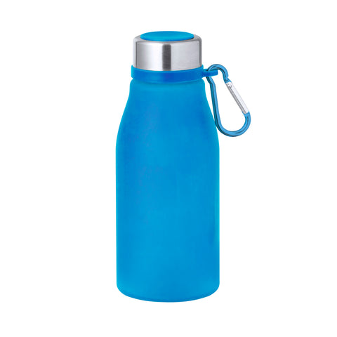 370ml zila pudele ar nerūsējošā tērauda vāciņu personalizējama ar logo