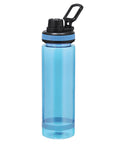 Matēta gaiši zila caurspīdīga RPET pudele 700 ml, personalizējama ar logo