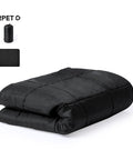 Premium RPET piknika sega BAREA melnā krāsā ar RPET somiņu personalizējama