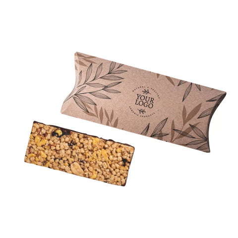 Proteīna batoniņš MOREN 35 g krafta iepakojumā ar uzņēmuma logo