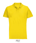 Dzeltens PULSE unisex polo krekls ar logo apdruku