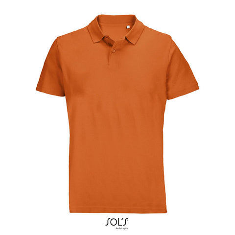 Oranžš PULSE unisex polo krekls ar logo izšūšanu