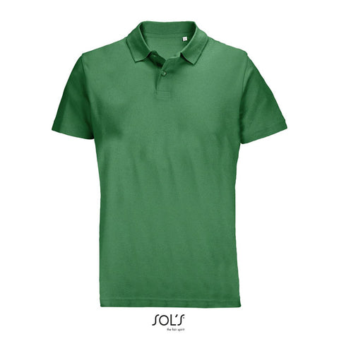 Zaļš PULSE unisex polo krekls ar logo apdruku vai izšūšanu