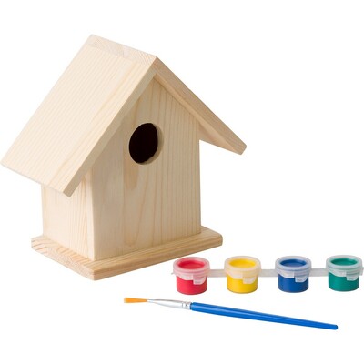 putnu būrītis ar krāsām diy komplekts ar otu un krāsām