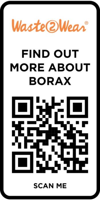 Waste2Wear QR kods – uzzini vairāk par Borax