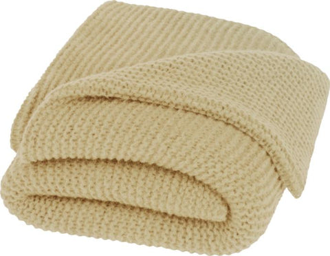 Pārstrādāta poliestera adīts pleds SUZY ar logo izšuvumu