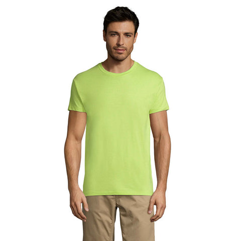 Gaiši zaļš REGENT unisex T-krekls ar logo izšūšanu