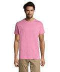 Rozā REGENT unisex T-krekls ar logo apdruku