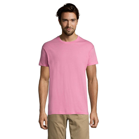 Rozā REGENT unisex T-krekls ar logo apdruku