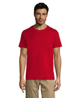 Sarkans REGENT unisex T-krekls ar logo apdruku