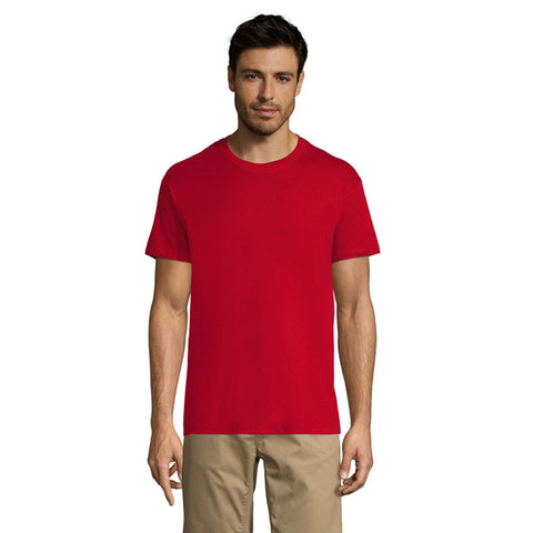 Sarkans REGENT unisex T-krekls ar logo apdruku