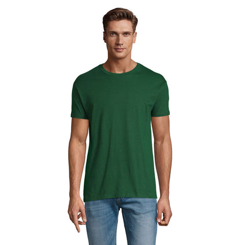 Tumši zaļš REGENT unisex T-krekls ar logo apdruku