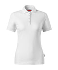 Balts sieviešu polo Resist Heavy – apdruka vai logo izšuvums uz krūtīm