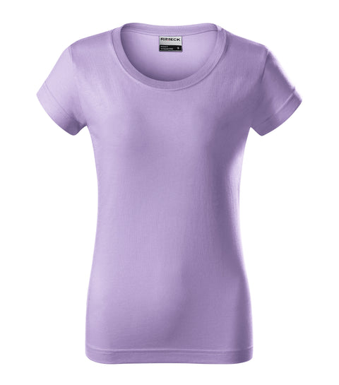 Balts kokvilnas T-krekls RESIST ar iespēju izšūt logotipu violets