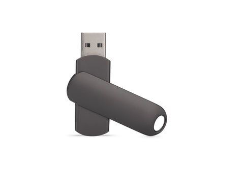 RONITO USB 2.0 zibatmiņa tumši pelēkā krāsā ar logo