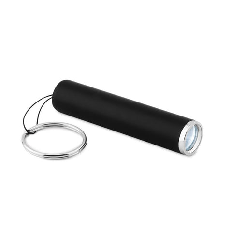 melnais SANLIGHT LED lukturītis ar lāzergravējumu un logo personalizāciju