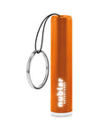 oranžais SANLIGHT LED lukturītis ar lāzergravējumu un izgaismotu logo