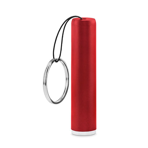 sarkanais SANLIGHT LED lukturītis ar lāzergravējumu un logo personalizāciju
