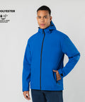 unisex parka sarbon zila ar logo apdruku un personalizāciju priekšpusē