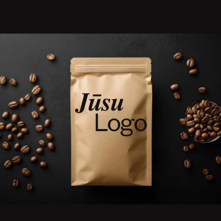 Personalizēts sausais kafijas piens 1 kg iepakojumā ar uzņēmuma logo