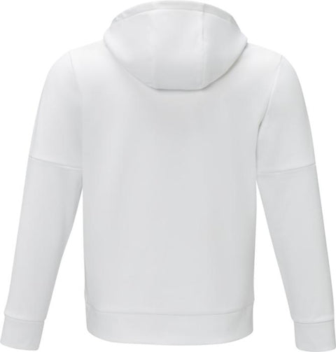 Sayan vīriešu hūdijs aizmugures skats ar personalizāciju, logo un izšuvumu